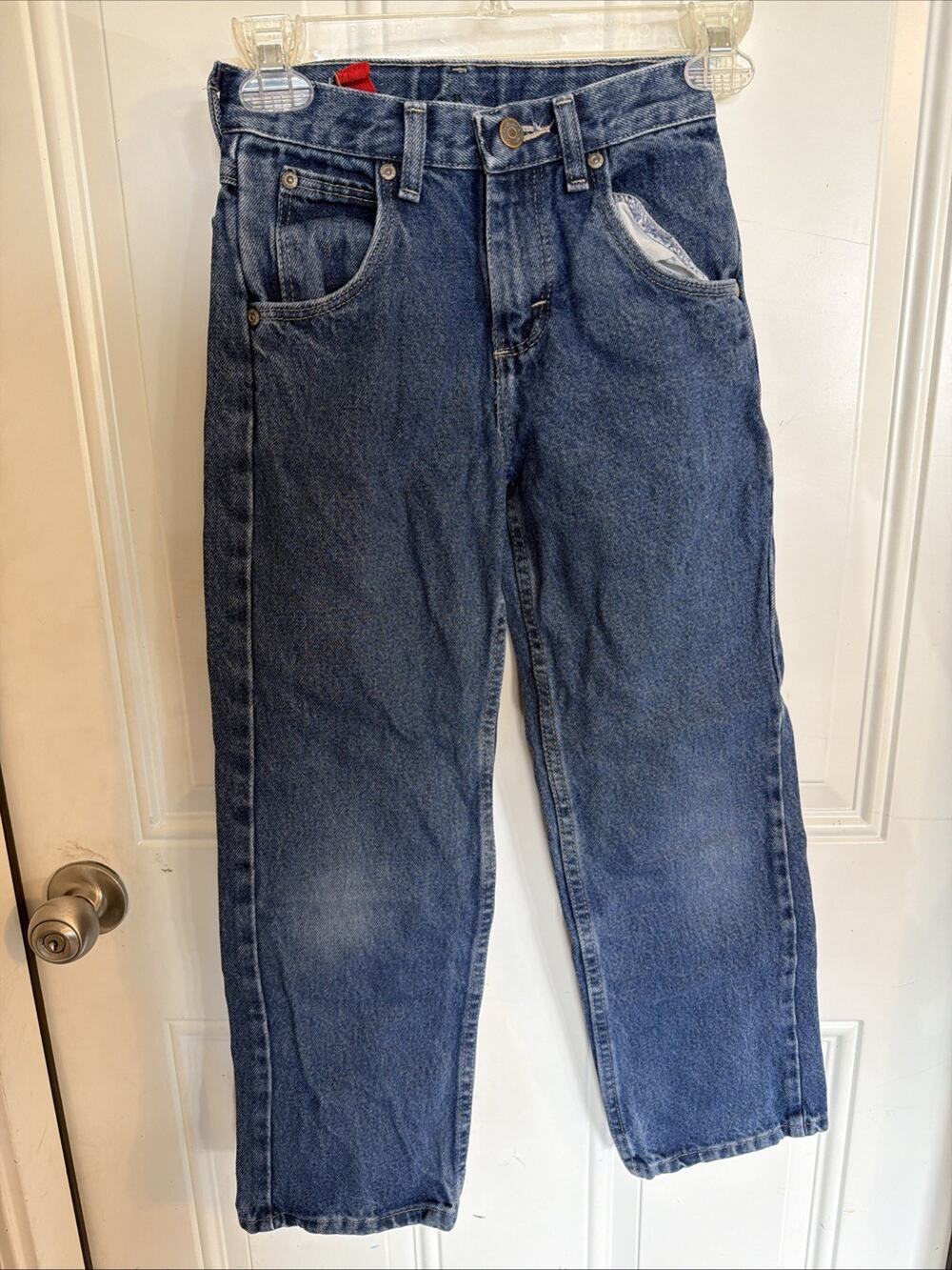 Wrangler Boys Premium Jeans Loose Fit Adjustable Waist Size 10 Slim
